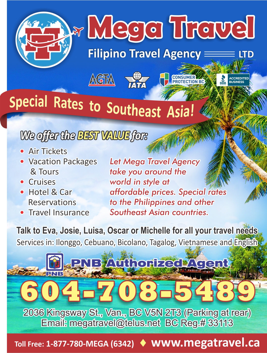filipino travel agency surrey